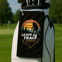 Leave No Trace America National Parks Funny Bigfoot Golf Towel thumb 2