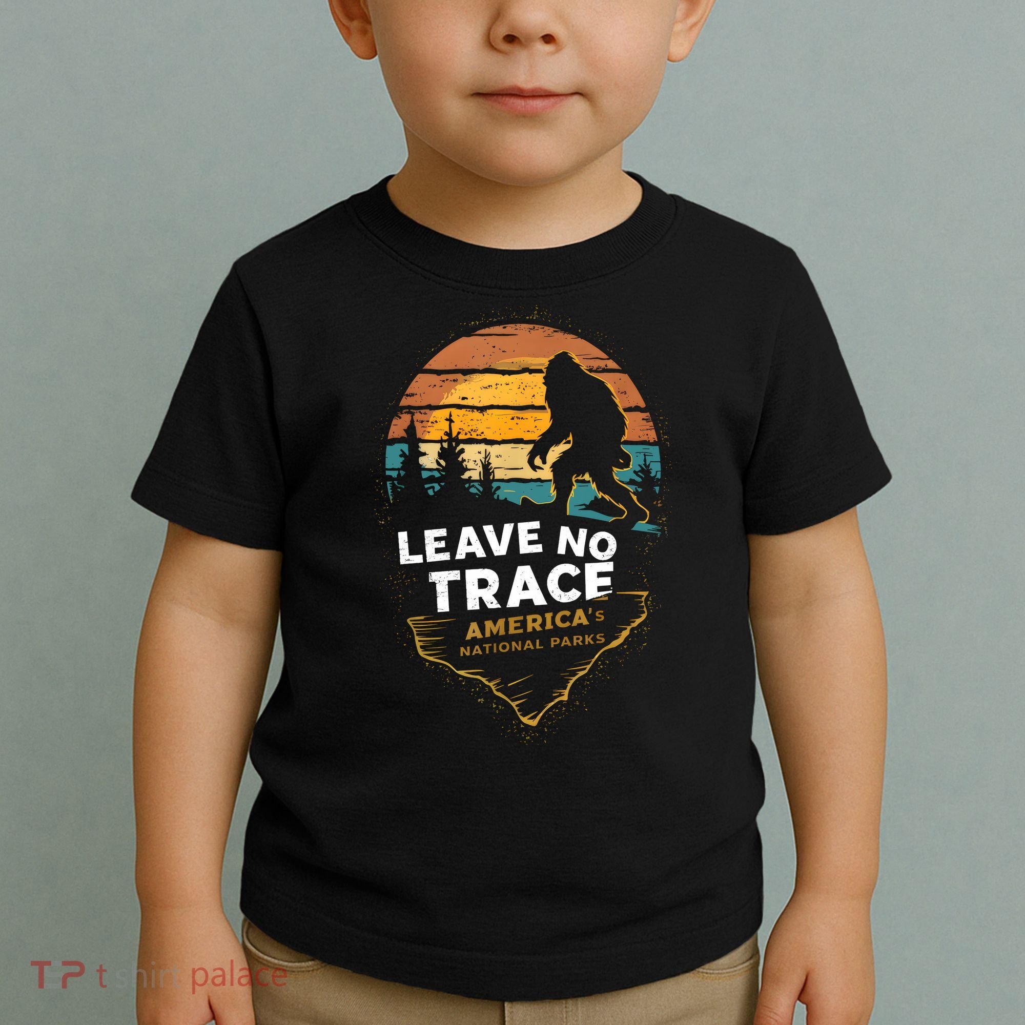 Leave No Trace America National Parks Funny Bigfoot Toddler T-Shirt