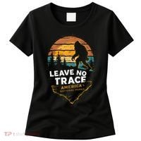Leave No Trace America National Parks Funny Bigfoot Women's T-Shirt thumb 0