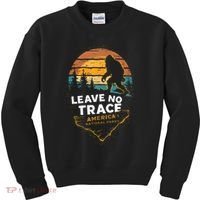 Leave No Trace America National Parks Funny Bigfoot Kids Sweatshirt thumb 0