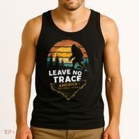 Leave No Trace AmericaS National Parks Funny Bigfoot Tank Top thumb 3