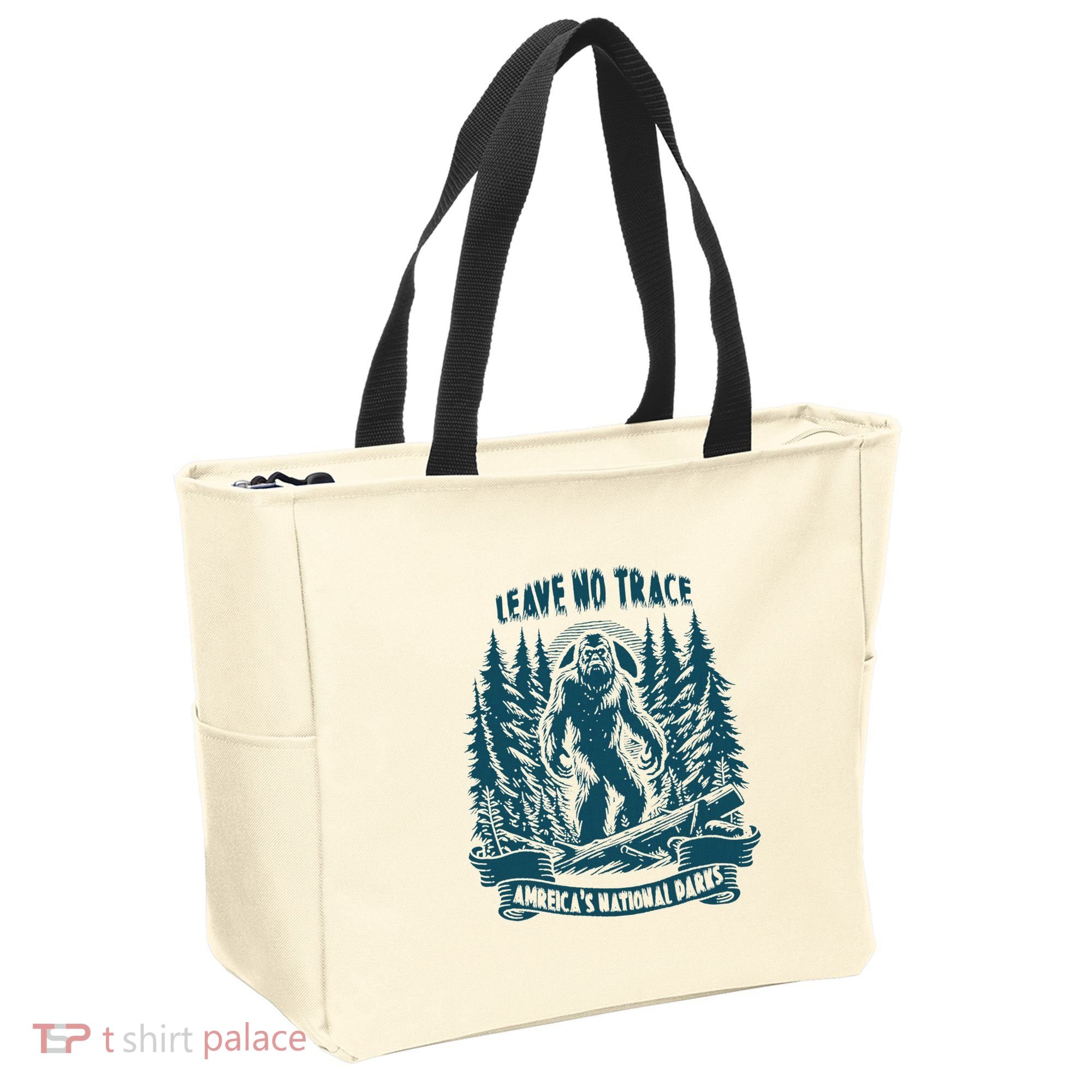 Leave No Trace America National Parks Big Foot Tote Bag