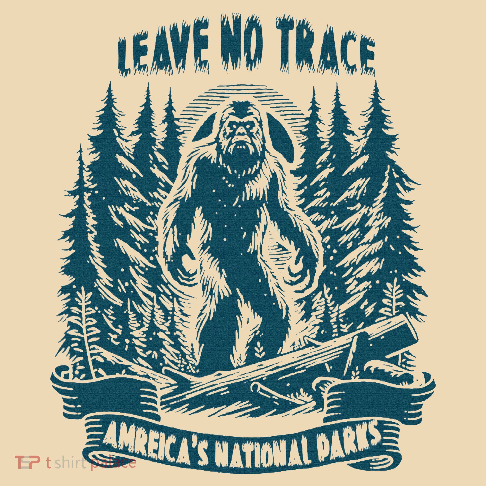 Leave No Trace America National Parks Big Foot Tote Bag