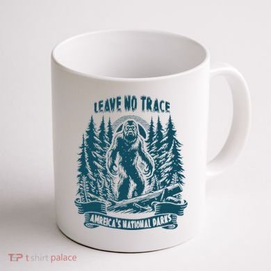 Leave No Trace America National Parks Big Foot Coffee Mug back