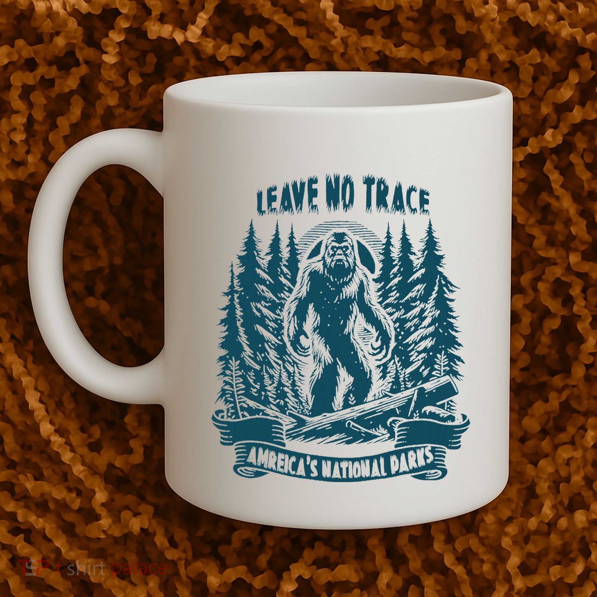Leave No Trace America National Parks Big Foot Coffee Mug