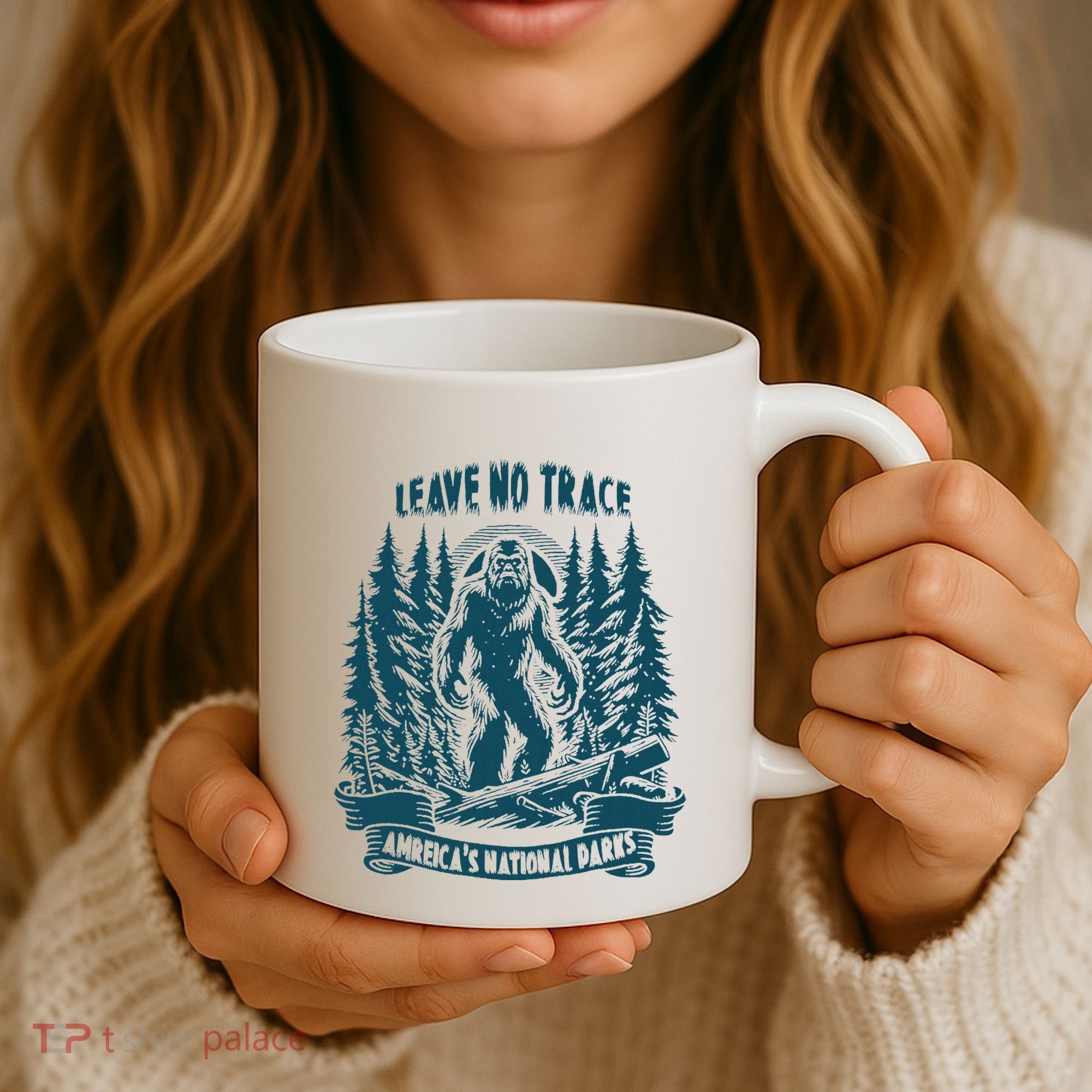 Leave No Trace America National Parks Big Foot Coffee Mug