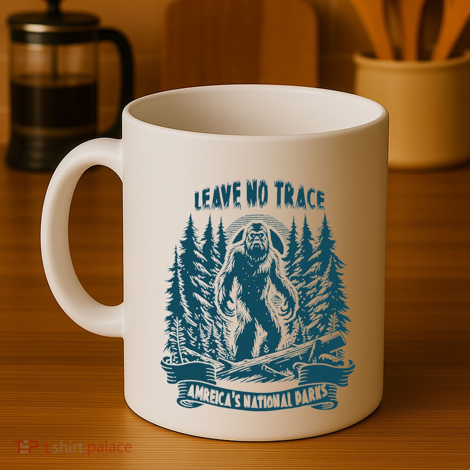 Leave No Trace America National Parks Big Foot Coffee Mug