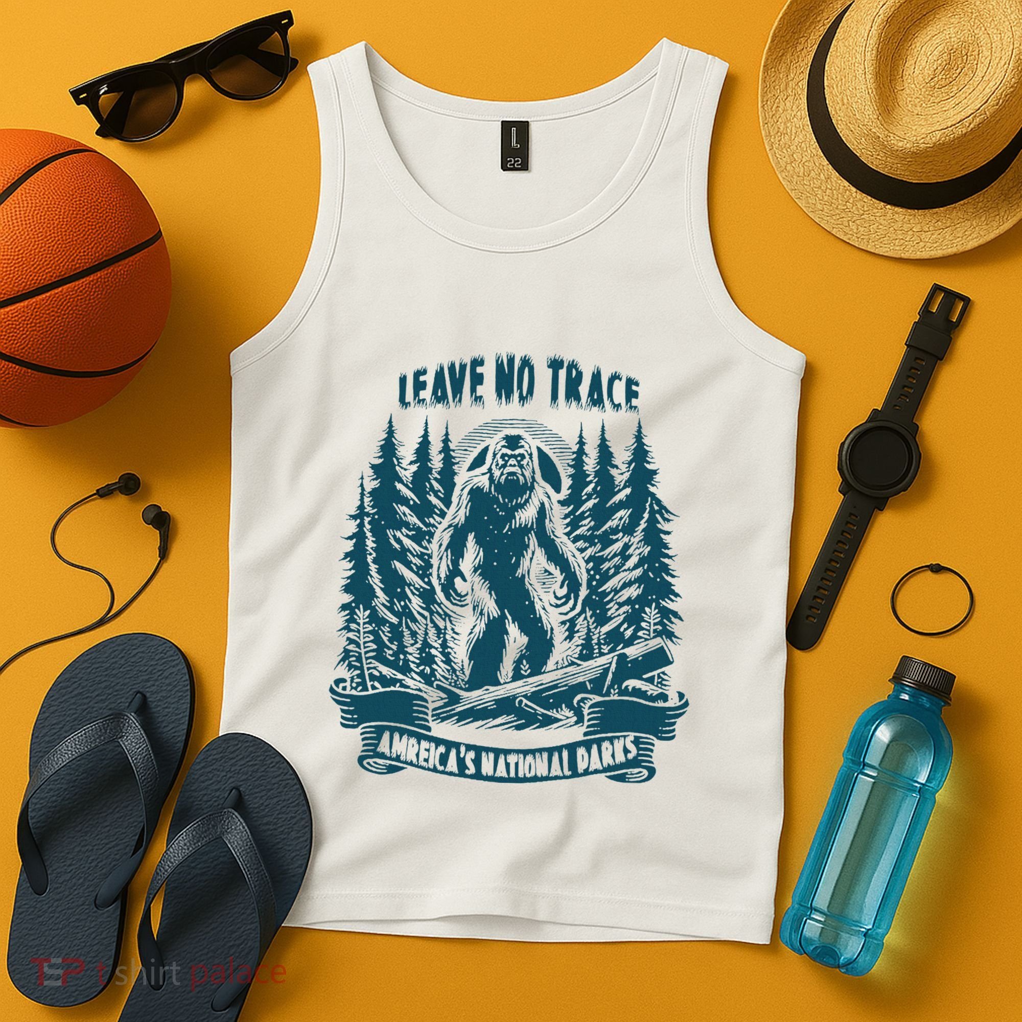 Leave No Trace America National Parks Big Foot Tank Top