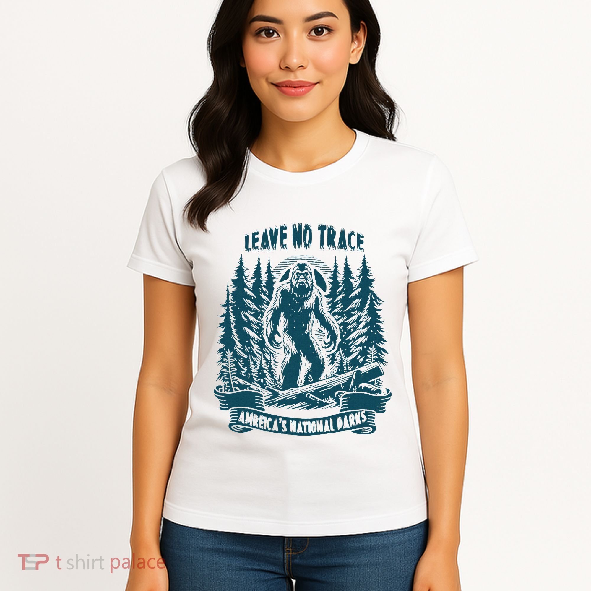 Leave No Trace America National Parks Big Foot Women's T-Shirt