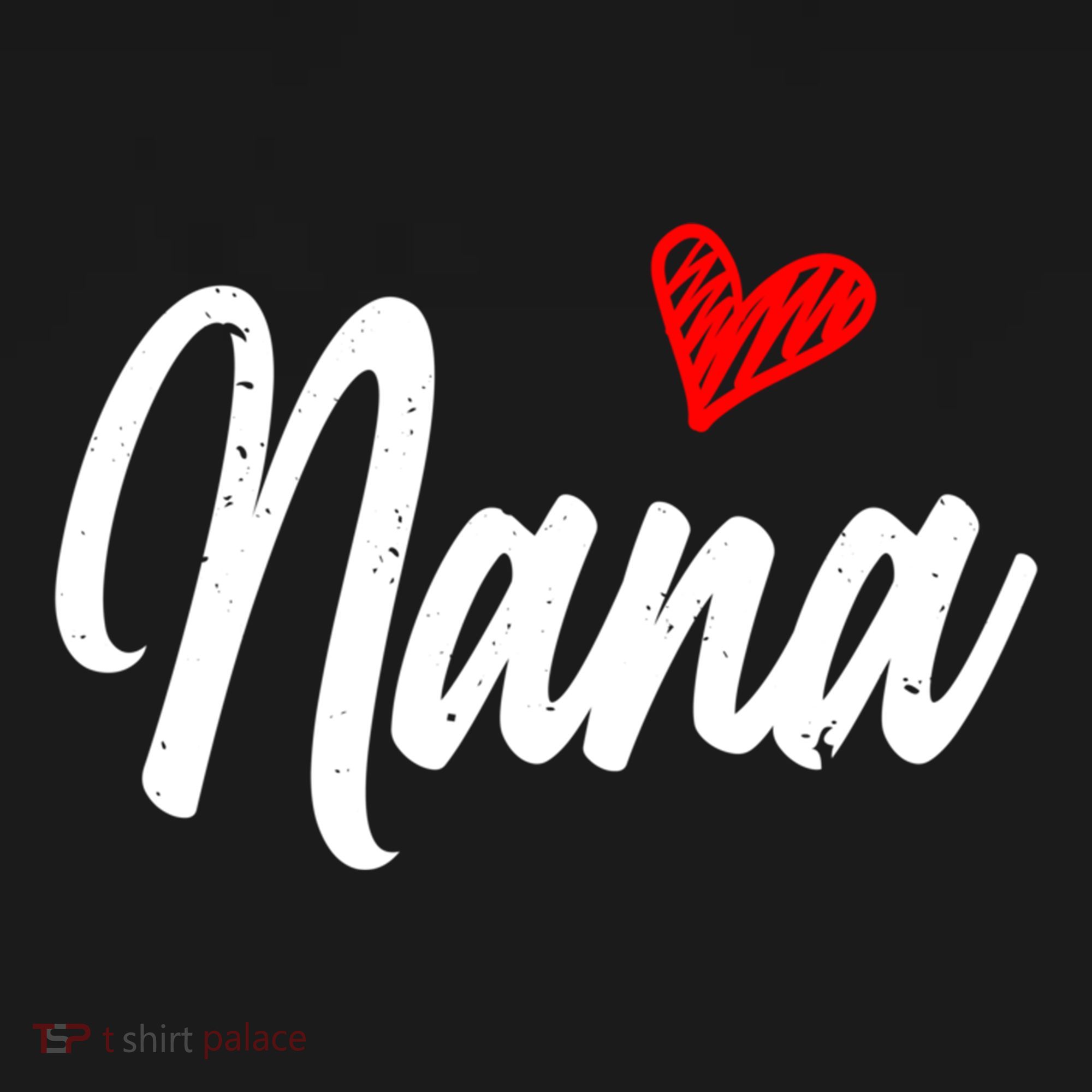Love Nana With Heart Grandma Grandparents Day Gift Women's Hoodie