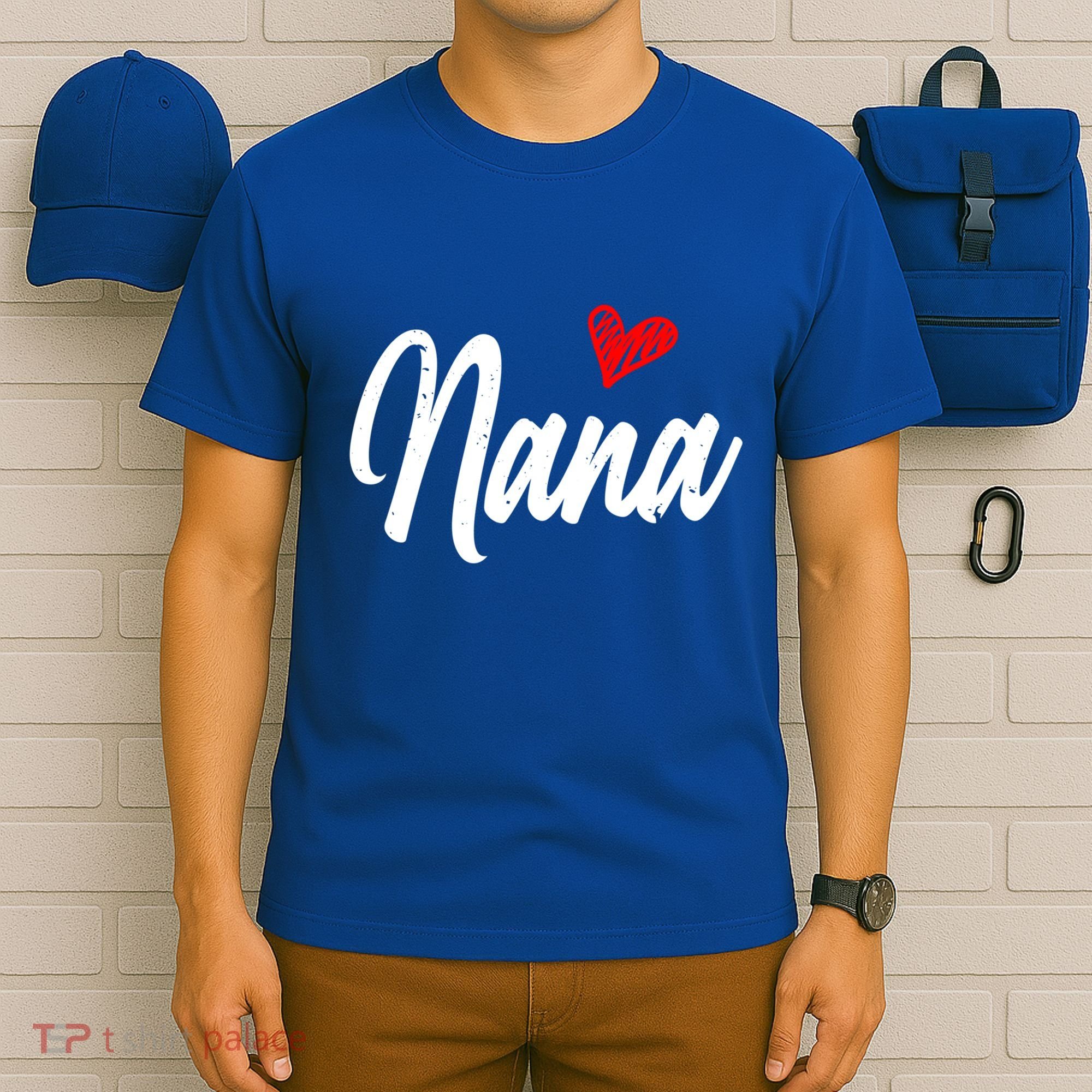 Love Nana With Heart Grandma Grandparents Day Gift T-Shirt
