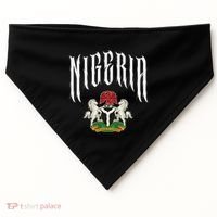 Love Nigeria With Nigerian Flag Inside A Circle USA-Made Doggie Bandana thumb 0