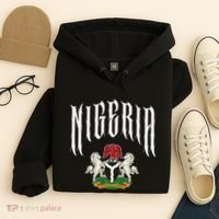 Love Nigeria With Nigerian Flag Inside A Circle Hoodie thumb 4