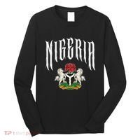 Love Nigeria With Nigerian Flag Inside A Circle Long Sleeve Shirt thumb 0