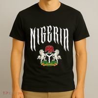Love Nigeria With Nigerian Flag Inside A Circle T-Shirt thumb 3