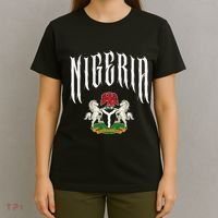 Love Nigeria With Nigerian Flag Inside A Circle T-Shirt thumb 4
