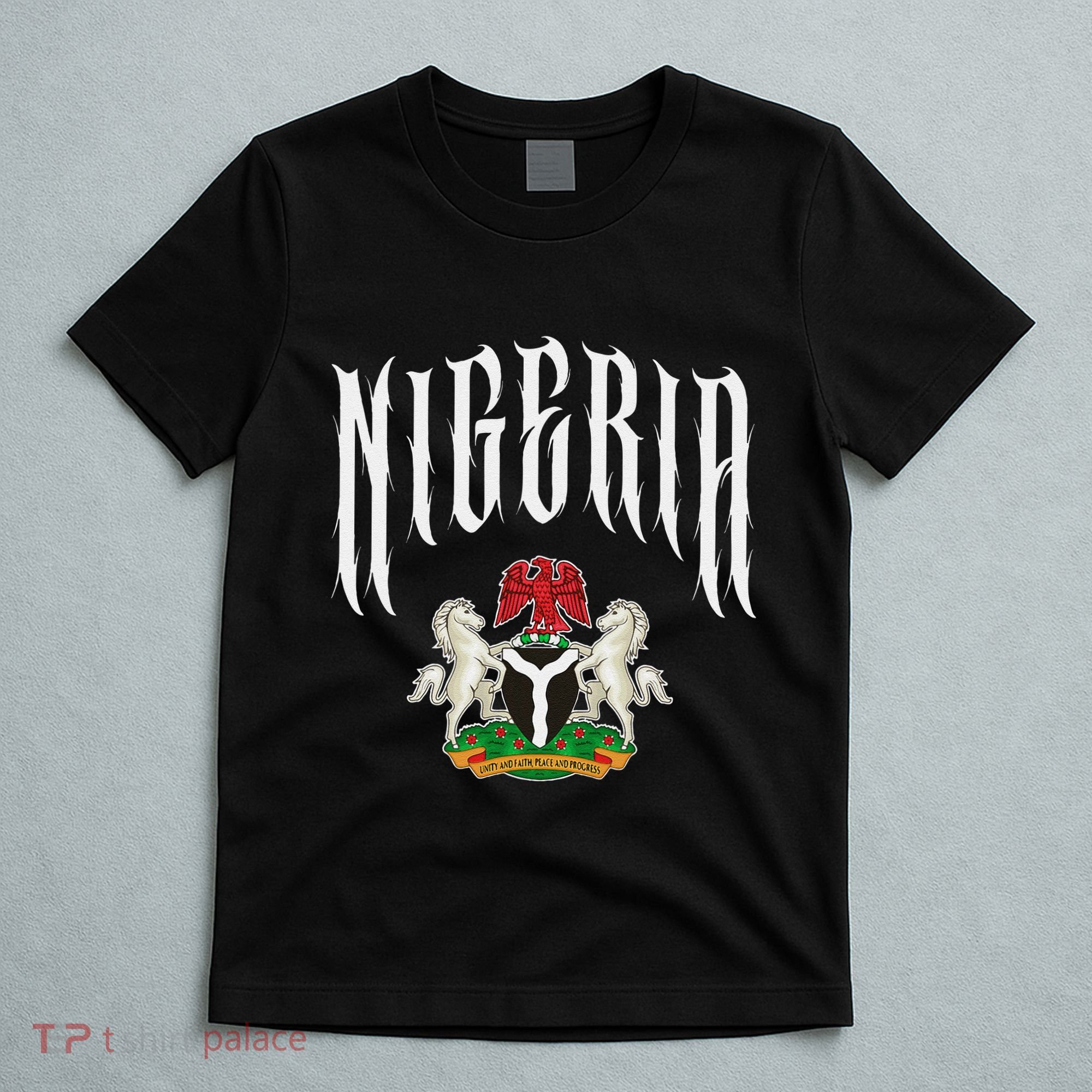 Love Nigeria With Nigerian Flag Inside A Circle T-Shirt