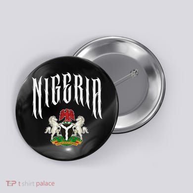 Love Nigeria With Nigerian Flag Inside A Circle Button