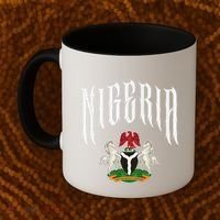 Love Nigeria With Nigerian Flag Inside A Circle Coffee Mug thumb 2