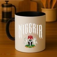Love Nigeria With Nigerian Flag Inside A Circle Coffee Mug thumb 4