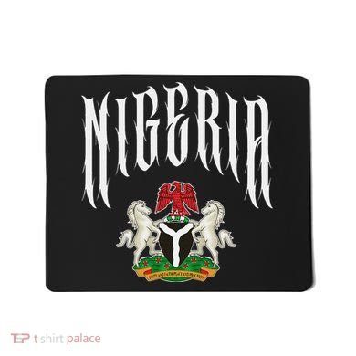 Love Nigeria With Nigerian Flag Inside A Circle Mousepad