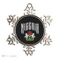 Love Nigeria With Nigerian Flag Inside A Circle Ornament thumb 0