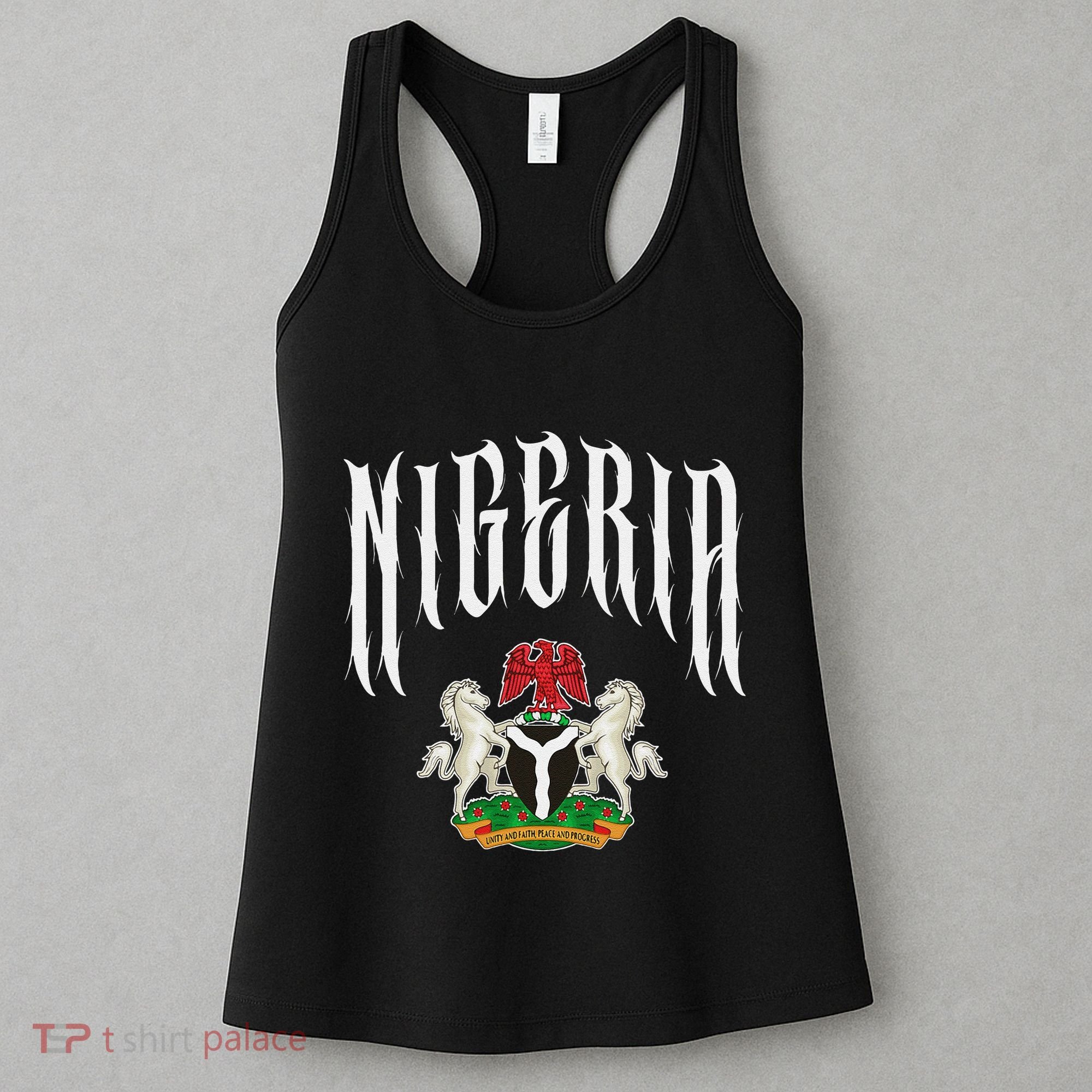 Love Nigeria With Nigerian Flag Inside A Circle Women's Tank Top