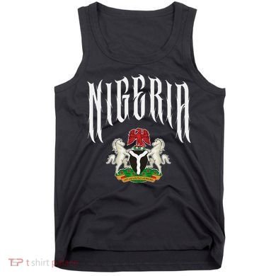 Love Nigeria With Nigerian Flag Inside A Circle Tank Top