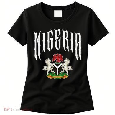 Love Nigeria With Nigerian Flag Inside A Circle Women's T-Shirt