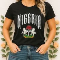 Love Nigeria With Nigerian Flag Inside A Circle Women's T-Shirt thumb 2