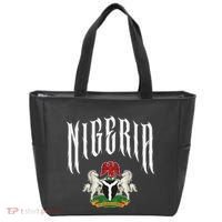 Love Nigeria With Nigerian Flag Inside A Circle Tote Bag thumb 0