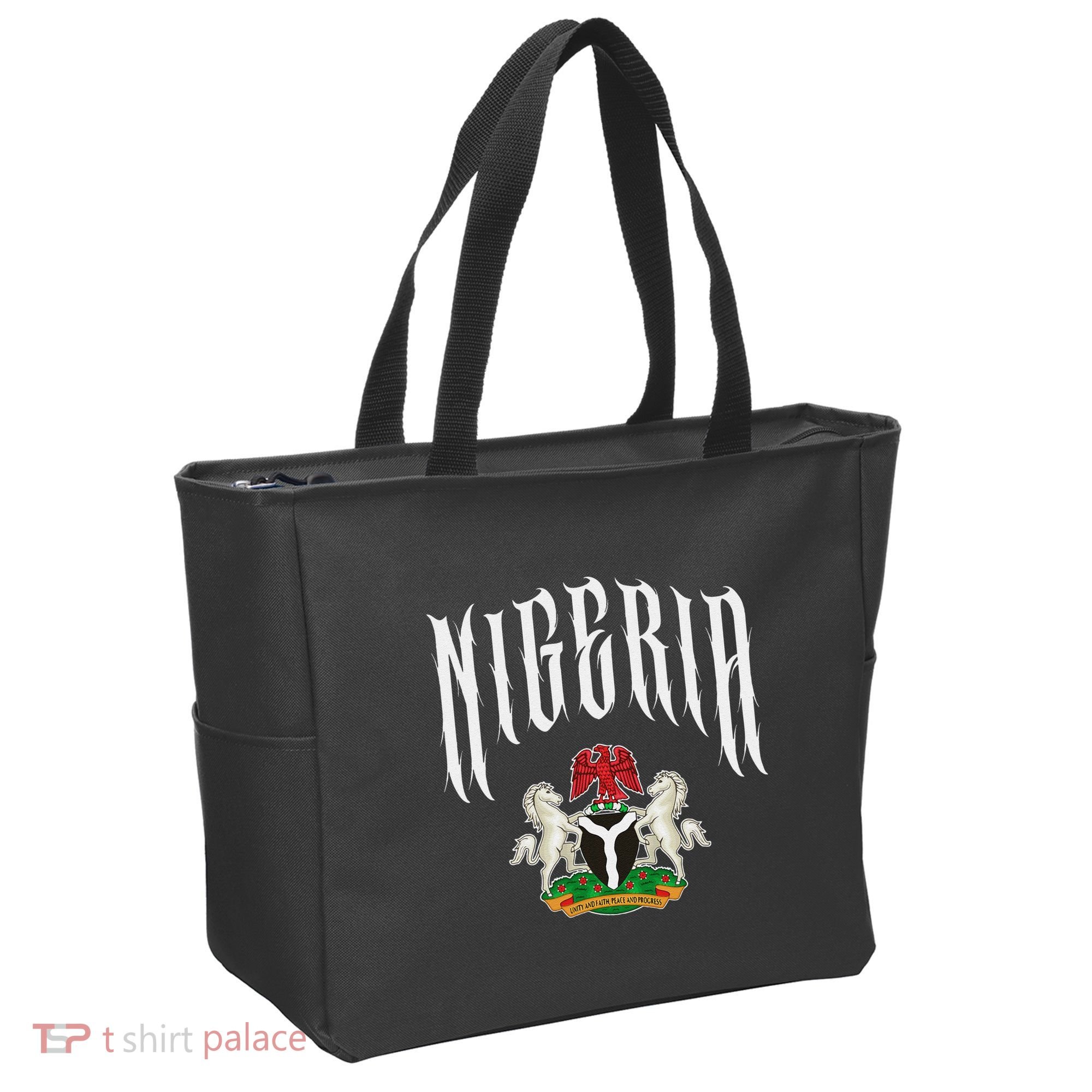 Love Nigeria With Nigerian Flag Inside A Circle Tote Bag