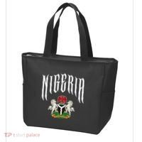 Love Nigeria With Nigerian Flag Inside A Circle Tote Bag thumb 3