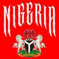 Love Nigeria With Nigerian Flag Inside A Circle Santa Hat thumb 1
