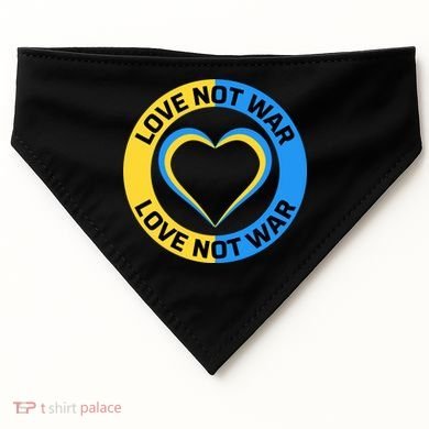 Love Not War For Ukrainian Supporters 5 USA-Made Doggie Bandana