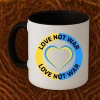 Love Not War For Ukrainian Supporters 5 Coffee Mug thumb 2