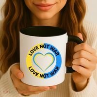 Love Not War For Ukrainian Supporters 5 Coffee Mug thumb 3