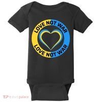 Love Not War For Ukrainian Supporters 5 Baby Bodysuit thumb 0