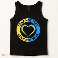 Love Not War For Ukrainian Supporters 5 Tank Top thumb 2