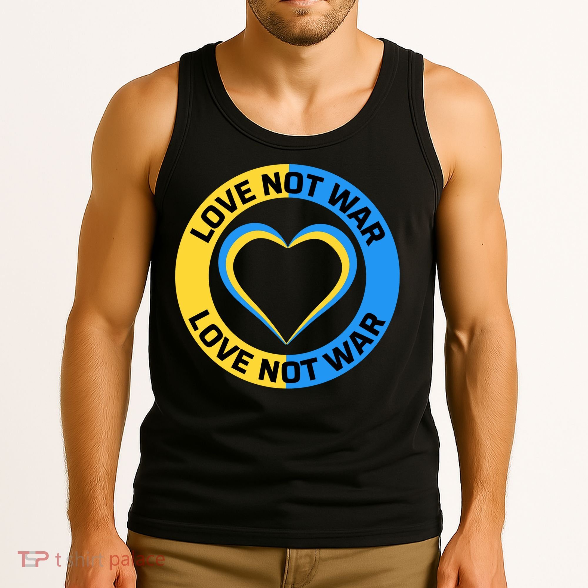 Love Not War For Ukrainian Supporters 5 Tank Top