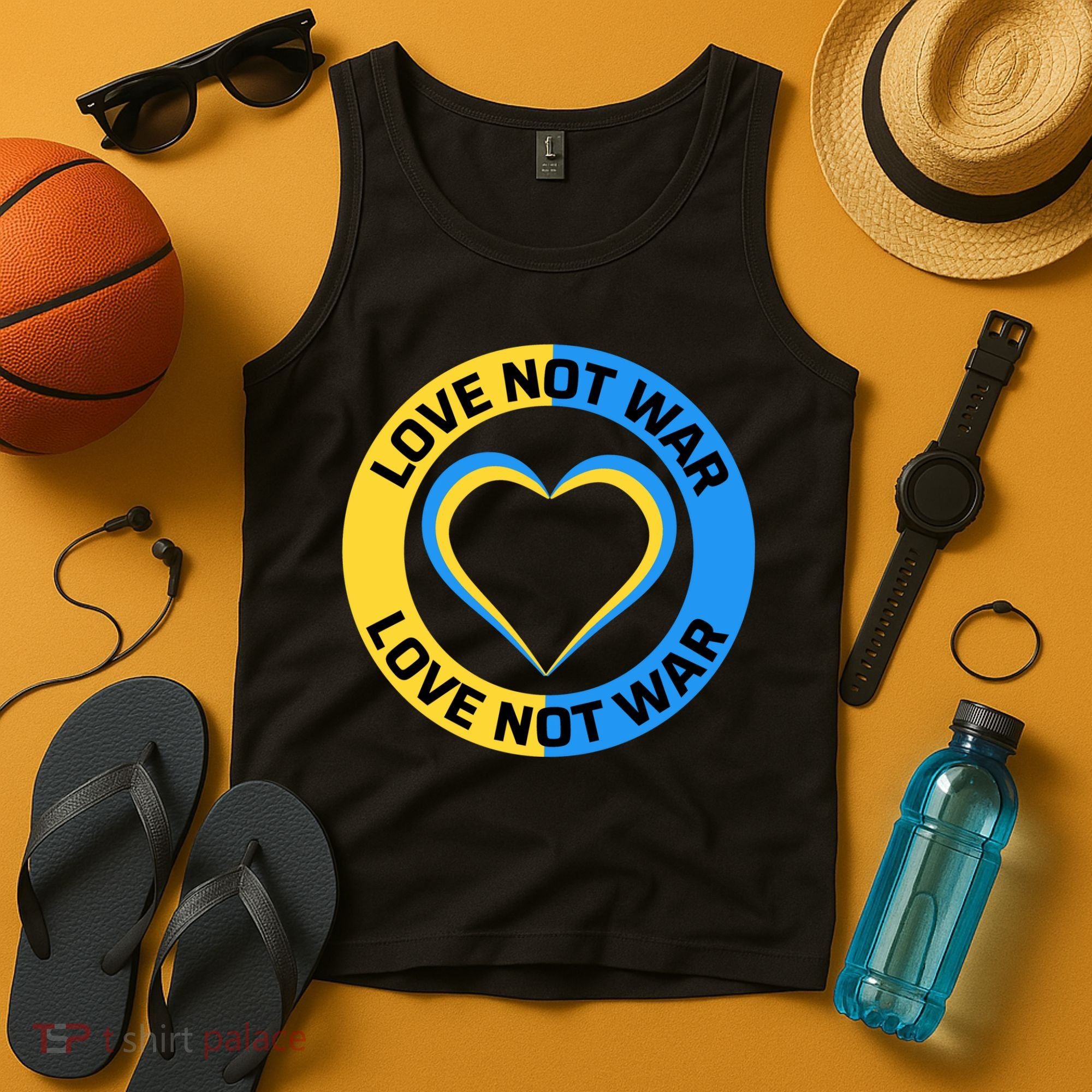 Love Not War For Ukrainian Supporters 5 Tank Top