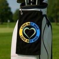 Love Not War For Ukrainian Supporters 5 Golf Towel thumb 2