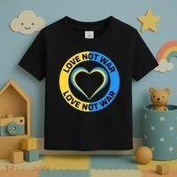 Love Not War For Ukrainian Supporters 5 Toddler T-Shirt thumb 3