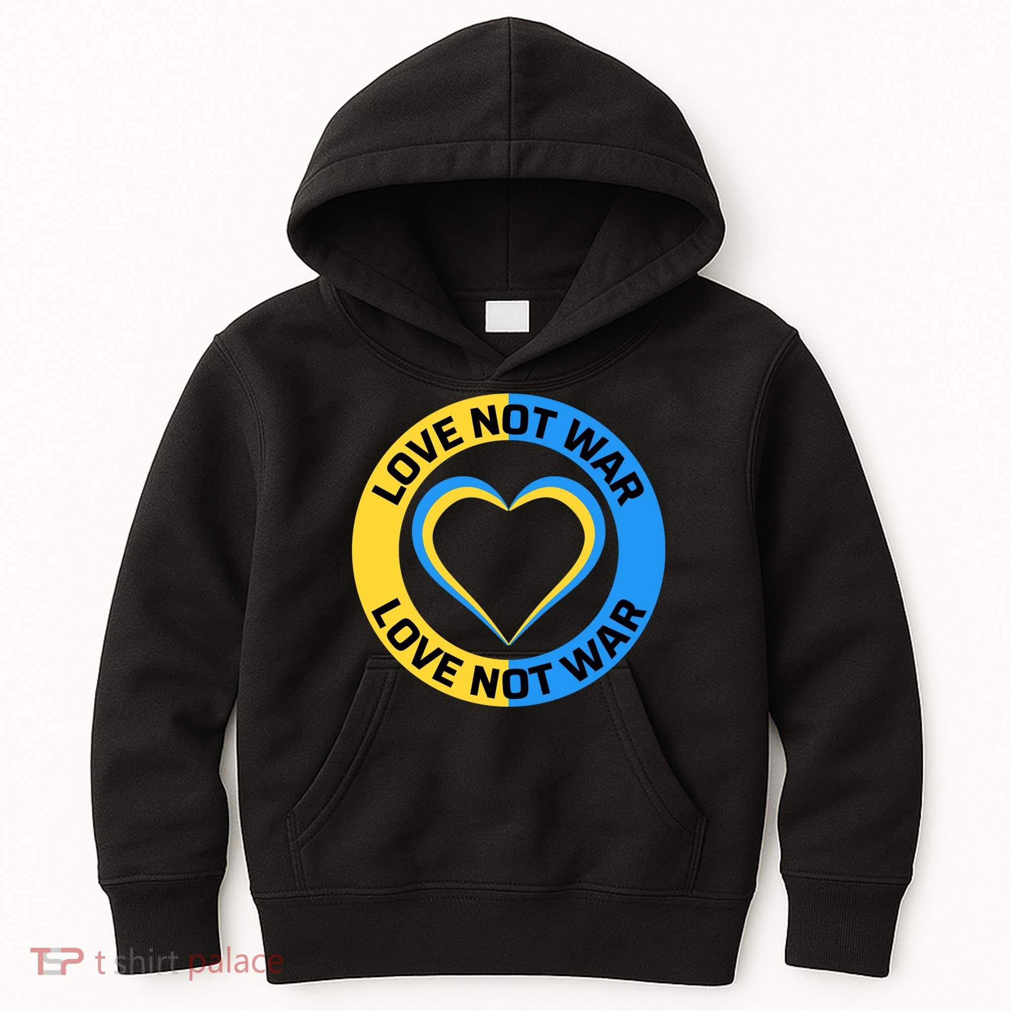 Love Not War For Ukrainian Supporters 5 Kids Hoodie