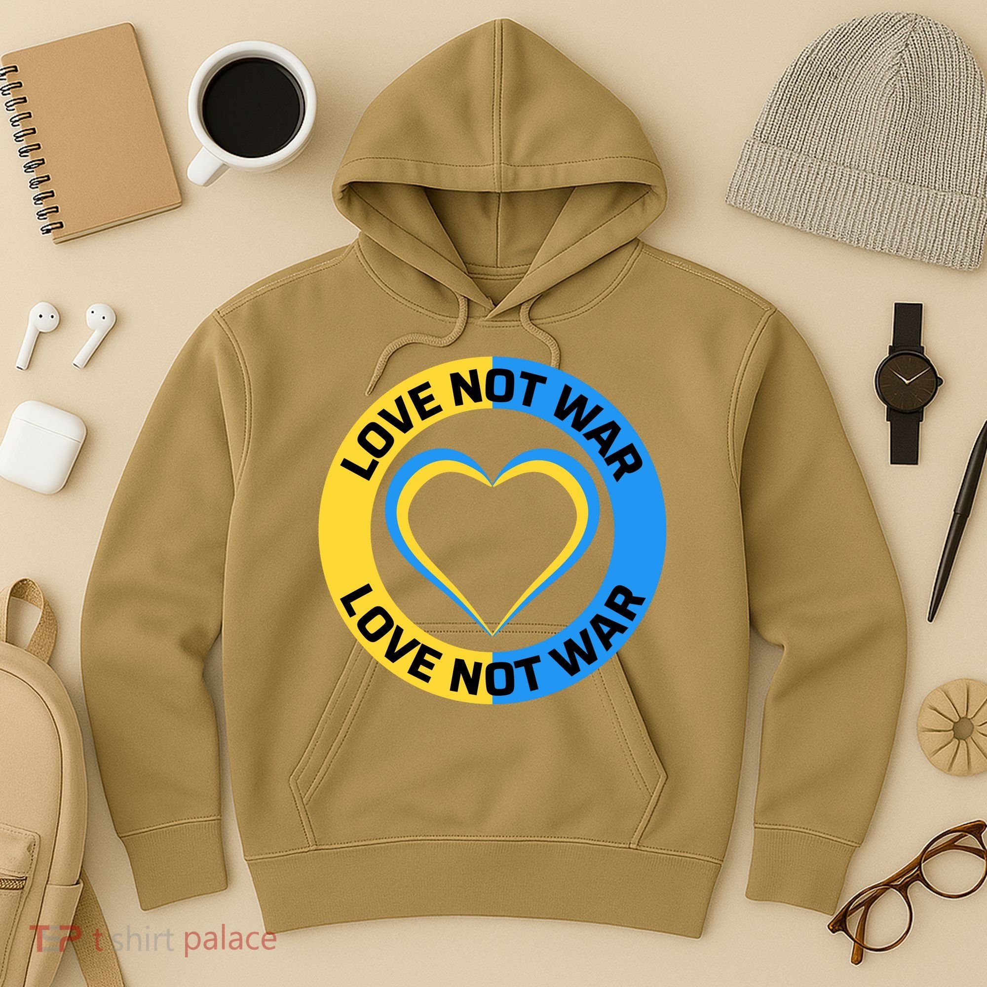 Love Not War For Ukrainian Supporters 5 Hoodie