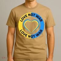Love Not War For Ukrainian Supporters 5 T-Shirt thumb 3