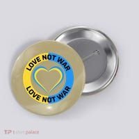 Love Not War For Ukrainian Supporters 5 Button thumb 0