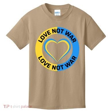 Love Not War For Ukrainian Supporters 5 Kids T-Shirt