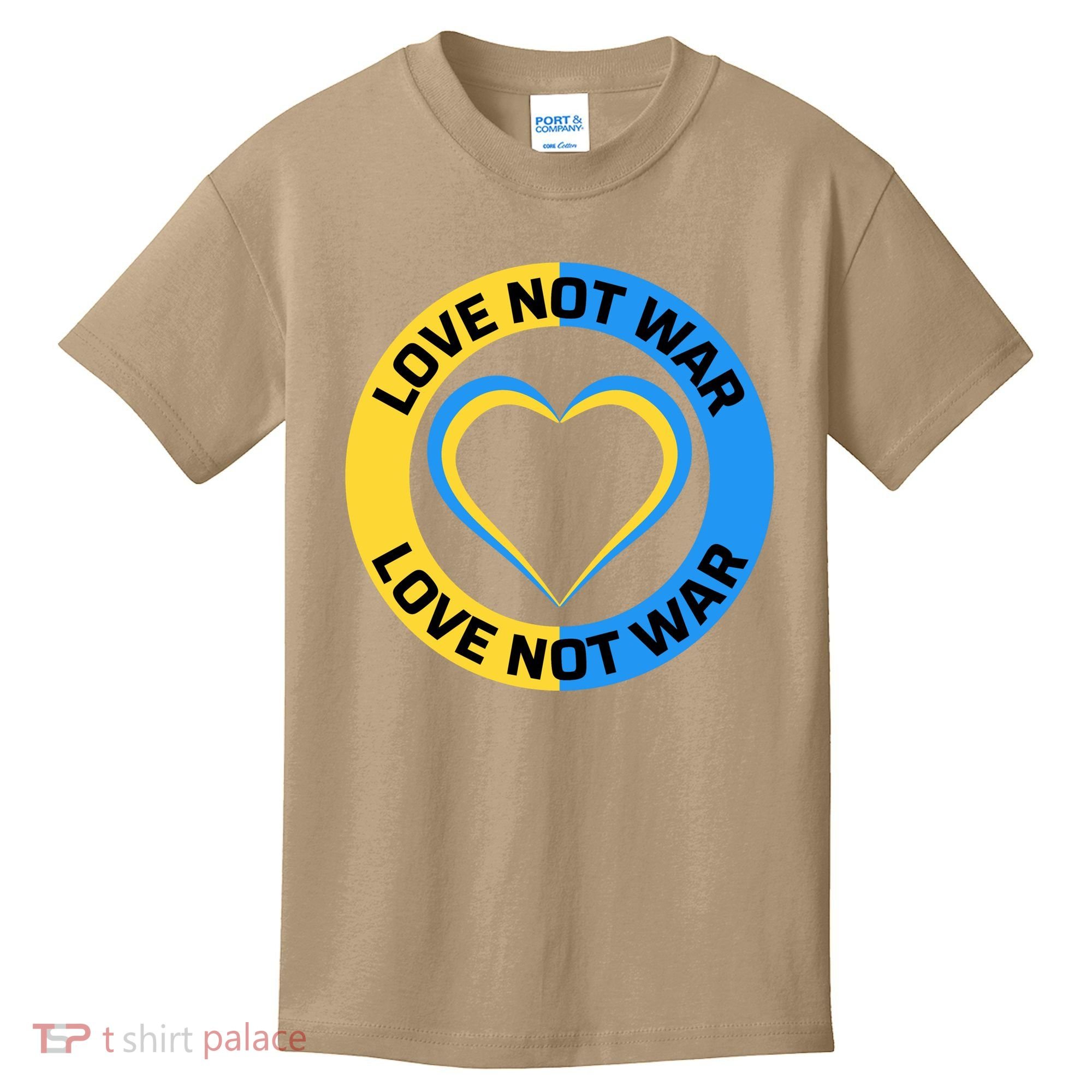 Love Not War For Ukrainian Supporters 5 Kids T-Shirt