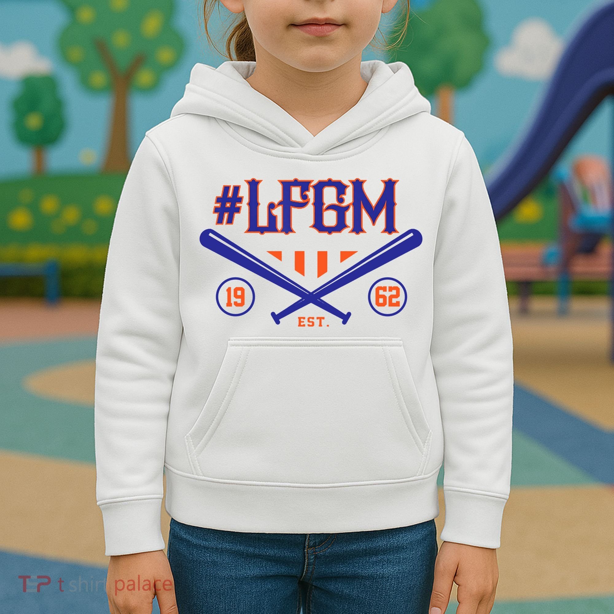 LFGM New York Baseball Est 1962 Kids Hoodie